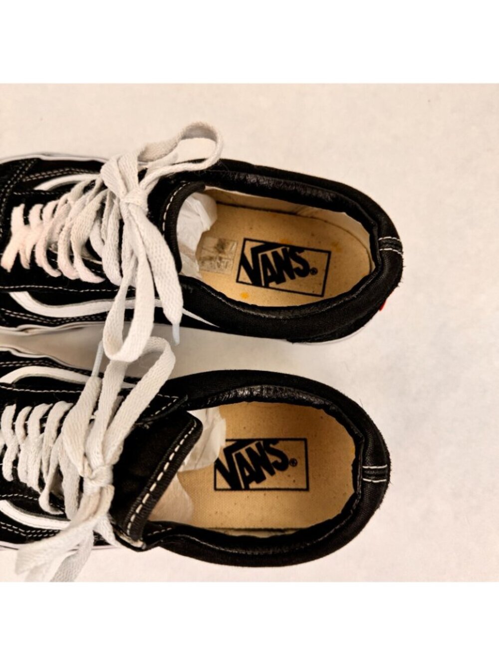 Vans Off The Wall Black Lace Up Sneakers Size M8 / W9.5 Low Top Suede Upper - Picture 9 of 13